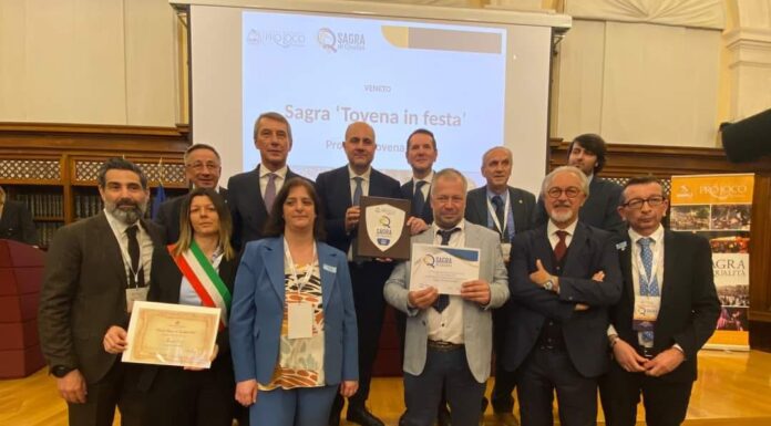 Tovena in festa premiata a Roma con il marchio Sagra di qualità 2022